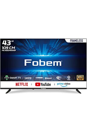 Fobem ML43ES4000F 43” Frameless Full Hd Android 13 Smart Led Tv