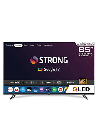 MT85EG8000QF 85" 216 Ekran 4K Ultra HD Dahili Uydu Alıcılı QLED Google TV