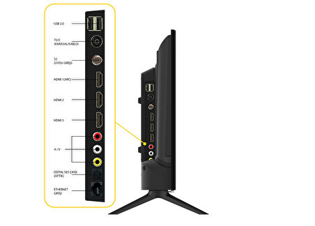 ML24EW2000 24’’ 61cm Ekran HD Ready Whale OS Smart TV - Dahili Uydu Alıcılı LED TV