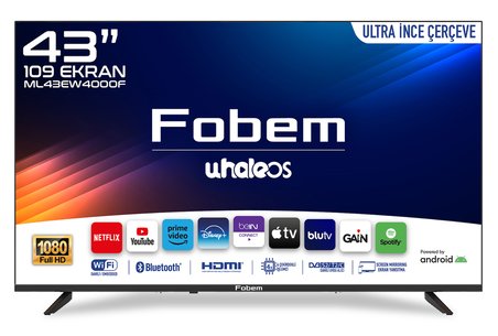 ML43EW4000F 43’’ 109cm Ekran Full HD Whale OS Smart TV Dahili Uydu Alıcılı Ultra Ince Çerçeve