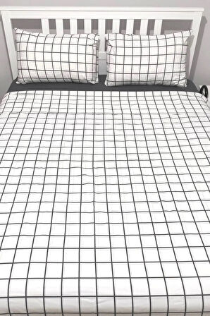 Karo Siyah Pamuklu Nevresim Takımı