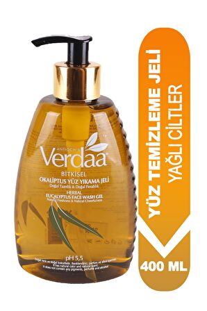 Antioch's Verdaa Yağlı Cilt için Temizleyici Vegan Yüz Temizleme Jeli 400 ml 