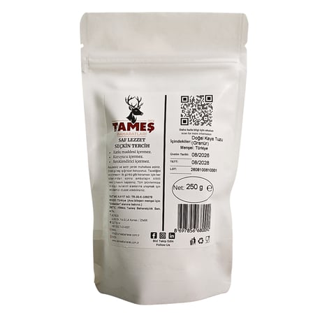 Tameş Baharatları Doğal Kaya Tuzu (Granür) 250 gr