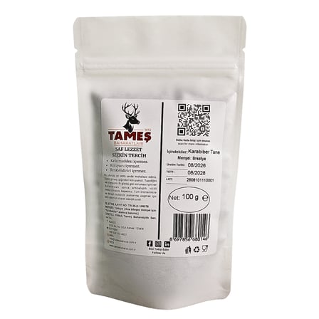 Tameş Baharatları Karabiber Tane 100 gr