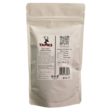 Tameş Baharatları Karabiber Toz 200 gr