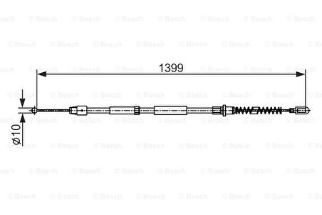 Mercedes El Fren Teli Arka Sag Sol Crafter Sprinter (5 Ton) 06>09 (1399mm) - Bosch 1987482539