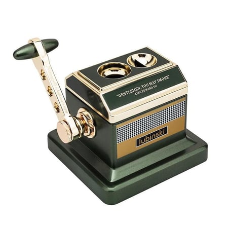 Lubinski Vintage Special Edt. Metal Masa Puro Kesici Giyotin Double Cutter Beyaz LB-361