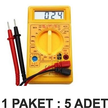 DİGİTAL MULTİMETRE DT-830D AVOMETRE PAKET 5 Li