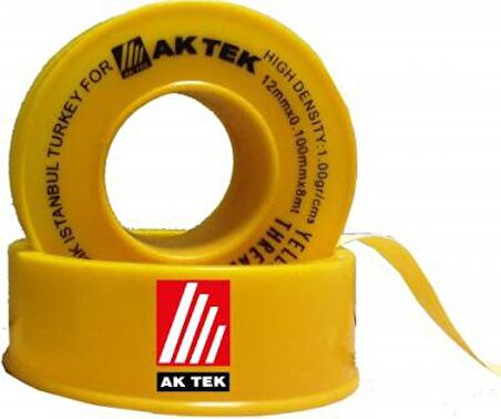 AK TEK TEFLON BANT DOĞALGAZ  12mm*0,1mm*8m  1g/cm3