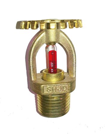 UL DİK UP TİP YANGIN SPRİNKLER PİRİNÇ 68 C KIRMIZI 1/2 SR