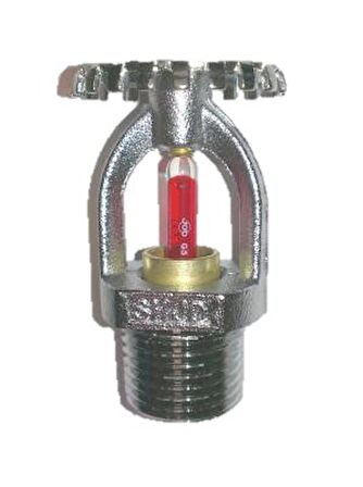 UL DİK UP TİP YANGIN SPRİNKLER KROM   68 C KIRMIZI 1/2 SR