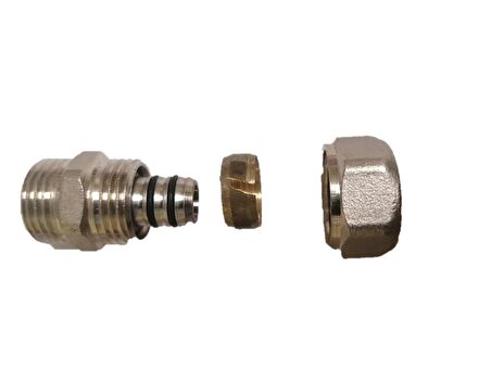 YERDEN ISISTMA DIŞ DİŞLİ REKOR 16x2 (hortum-nipel) 1 adet