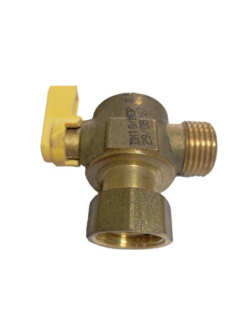 KOMBİ VANASI 3/4’’( 3/4 REKOR-3/4 DİŞLİ ) KÖŞE KULPLU GAZ İÇİN