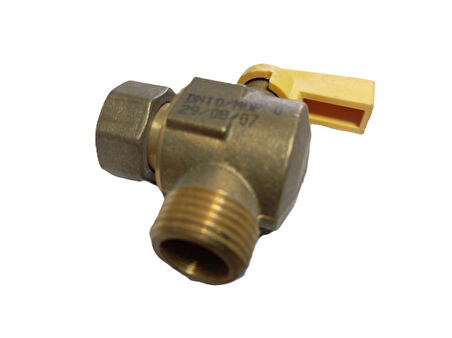 KOMBİ VANASI 3/4’’( 3/4 REKOR-3/4 DİŞLİ ) KÖŞE KULPLU GAZ İÇİN
