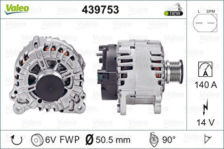 Vag Alternator 14v 140a A3 Tt Passat Superb Crafter T6 - Hella 8el012430-951