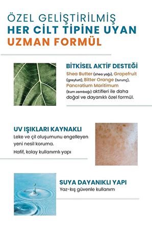 Yüksek Uv Korumalı Koyu Leke Önleyici Spf 50 Güneş Kremi 50 ml