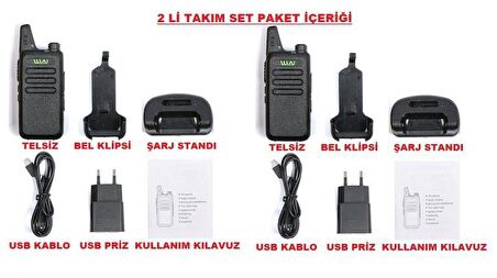 2 li Set Wln Türkçe Telsiz Üstün Performans Son Versiyon Kolay Kullanım