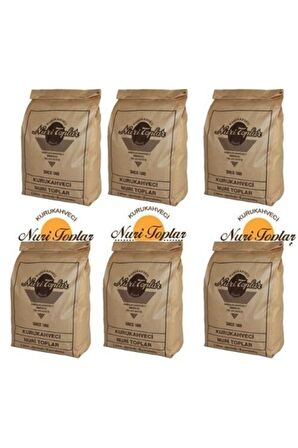Nuri Toplar 250 gr 6 Paket Günlük Çekilmiş Türk Kahvesi (250GRX6)