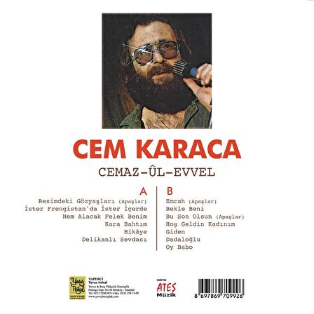 Cem Karaca - Cemaz Ül Evvel  (Plak)  