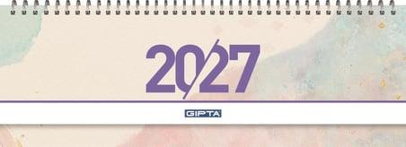 Gıpta 2027 Spiralli Masa Takvimi 12x33 cm 504-BTK