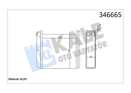 Opel Kalorıfer Radyatoru Vectra A / Calıbra - Kale 346665