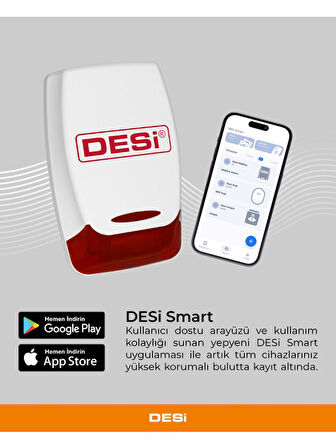 Desi Alarm Midline Smart Akıllı Hırsız Alarm Sistemi + Keypad (Wifi-Ble-Uygulama ile Kullanım)