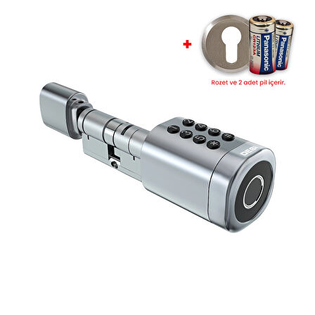 DESi QUiC Q001 Akıllı Silindir Kilit Uygulama-Parmak İzi-Tuş Takımı-Kart Okuyucu (Rozet ve Pil Dahil)