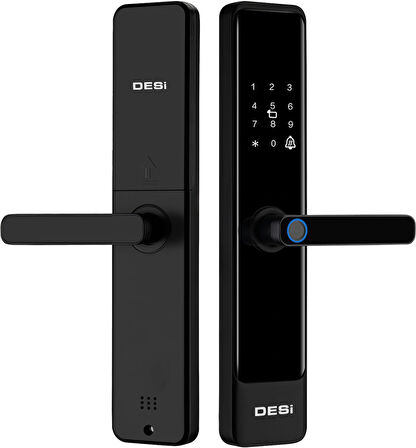 DESi QUiC Q016 Akıllı Kilit ve Kale Otomatik Kilitlenen Mekanik Kilit OS/Android Uyumlu - Parmak İzi -Tuş Takımı - Kart Okuyucu 