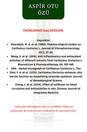 Aspir Otu Özü 250 ml Carthamus tinctorius