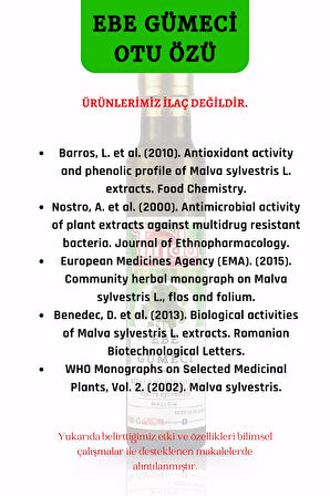 Ebe Gümeci Otu Özü 250 ml Ebegömeci Malva sylvestris
