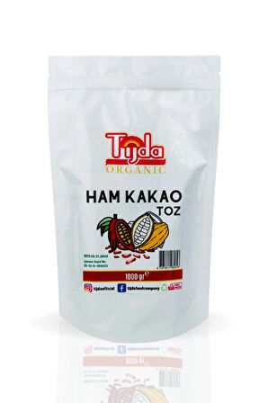 Organik Ham Kakao Tozu Glütensiz - Vegan 1 Kg