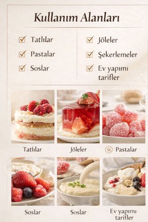 Helal Sığır Jelatini Kolajen Kaynağı () 100Gr (220 Bloom) Toz Jelatin Helal Sertifikalı