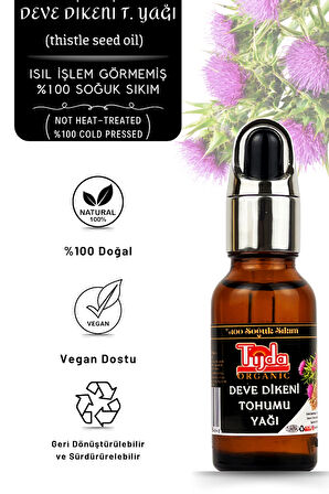 Deve Dikeni Tohumu Yağı %100 Soğuk Sıkım 20 ml (milk thistle seed oil)