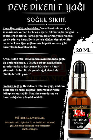 Deve Dikeni Tohumu Yağı %100 Soğuk Sıkım 20 ml (milk thistle seed oil)