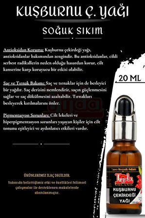 Kuşburnu Çekirdeği Yağı %100 Soğuk Sıkım 20 ml (Rosehip seed oil)