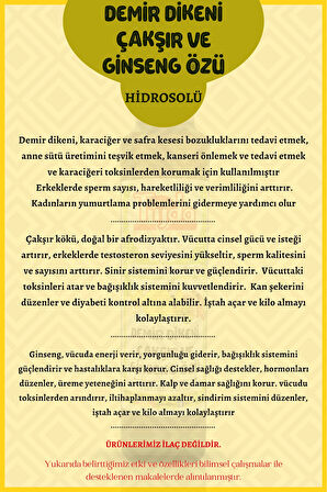 Demir Dikeni, Çakşır ve Ginseng Bitki Özü 250 ml