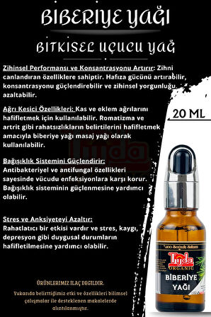 Biberiye Yağı 20 ml ( %100 Soğuk Sıkım ) Saç Bakımı