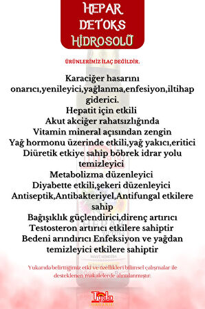 HEPAR DETOX DEVE DİKENİ KARAHİNDİBA MAVİ HİNDİBA ÖZÜ HİDROSOLÜ 250 ML %100 SAF