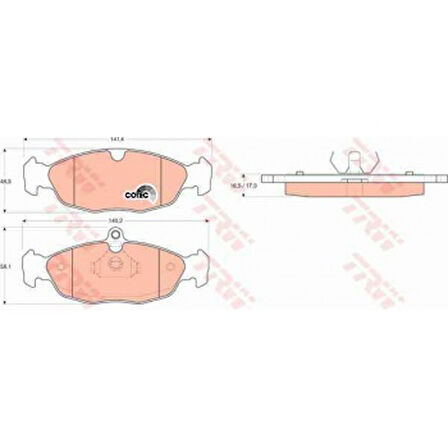 Opel On Fren Balatası Vectra A Astra F Corsa A B Combo B - Trw Gdb1040