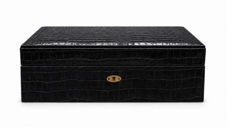 Cohiba Siyah Timsah Desenli Dışı Deri Humidor Puro Kutusu TR9998