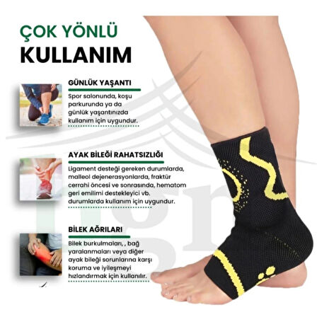 Ped Destekli Örme Ayak Bilekliği S
