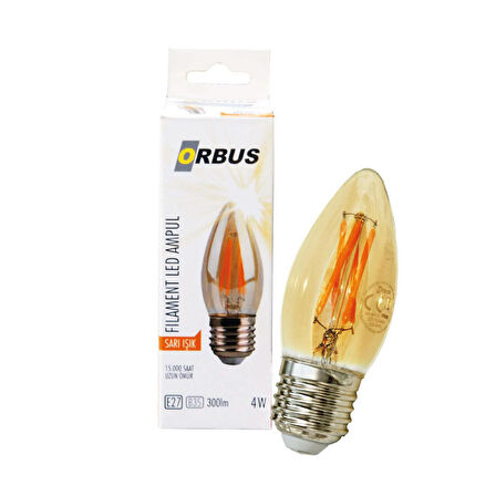 Orbus B35 4W AMBER AMPUL E27 300Lm