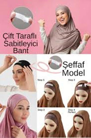 Şal Eşarp Kaydırmaz Çift Taraflı Bant Sticker 40'lı