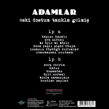 Adamlar Eski Dostum Tankla Gelmiş - Renkli Plak