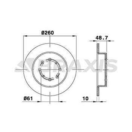 Honda Arka Fren Aynası Duz Honda CIVIC VI 01-06 (260x4) - Braxıs Ae0562