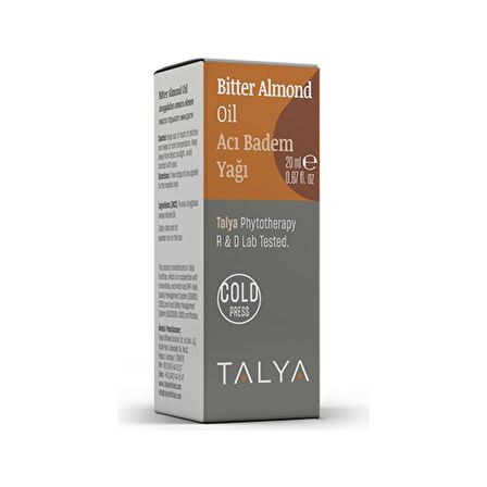 Talya Acı Badem Yağı 20Ml (Soğuk Sıkım)