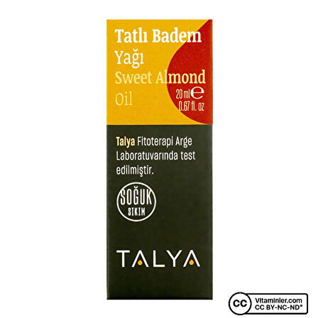 Talya Tatlı Badem Yağı 20 mL - AROMASIZ