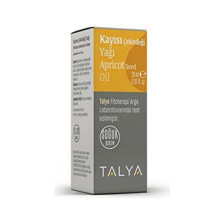 Kayısı Çekirdeği Yağı, Soğuk Sıkım, %100 Saf Ve Doğal, 20 ml