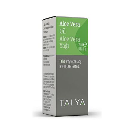 Aloe Vera Yağı, Nemlendirici, %100 Saf Ve Doğal, 20 ml