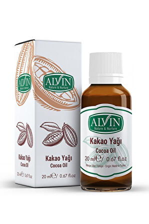 Kakao Yağı, Soğuk Sıkım, %100 Saf Ve Doğal, 20 ml